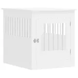 vidaXL Hundekäfig im Möbelstil weiß 64,5x80x71 cm, Holzwerkstoff - Vidaxl