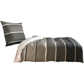 Traumschlaf Orlando Gestreift Silber 240 x 220 cm + 2 x 80 x 80 cm