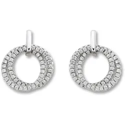 Paar Ohrhänger ONE ELEMENT "Zirkonia Kreise Ohrringe Ohrstecker aus 925 Silber", silber, Ohrringe, Damen, Damen, Silber 925 (Sterlingsilber), Damen Silber Schmuck Kreise
