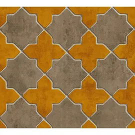 ascreation Vliestapete New Walls Fliesenoptik Matt Leicht Strukturiert Gelb Beige FSC®