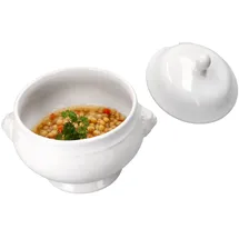 Mambocat LEO Löwenkopf-Terrine 2L mit Deckel weiß XL-Suppenschale Steingut Schüssel