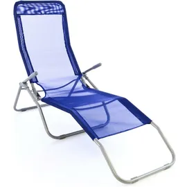 VCM Gartenliege 160 x 48 x 100 cm Blau