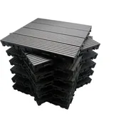 Paket Terrassenfliesen 1 M2 Aus Holzverbundstoff Modular (11 Fliesen 30 X 30 Cm ) - Farbe - Karbongrau, Breite - 30 Cm, Länge - 30 Cm, Bedeckte Fläche In M2 - 1