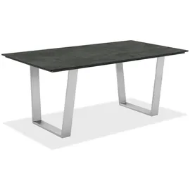 Niehoff Noah Gartentisch 160 x 95 x 76 cm Silberfarben/Grau/Weiß