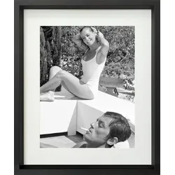 Foto im Bilderrahmen Prestige - La Piscine 50*60 cm weiß