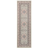 Nouristan Mirkan Orient Teppich – Wohnzimmerteppich Orientalisch Kurzflor Vintage Orientalischer Teppich für Esszimmer, Wohnzimmer, Schlafzimmer – Creme Rosa, 80x250cm