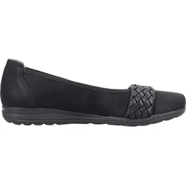 Rieker Damen Ballerinas L9358-00 schwarz Gr. 36