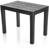 BigDean Garten Beistelltisch 60 x 38,5 x 45 cm Schwarz