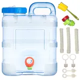 Sparkstarses Wasserbehälter mit Hahn, 15L Kunststoff Wasserkanister, Camping Wasserkanister, Wasserbehälter für Küche, RV, Van, Camping, Schule, Krankenhaus, Outdoor, Garten