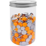 Mczcent Sparschwein Groß, Sparbüchse Transparent für Münzen, Spardose Groß Plastik Durchsichtig, Grosse Spardosen Piggy Coin Money Saving Bank Münzen Jar Box für Jungen Mädchen Kinder Erwachsene, XL