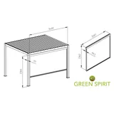 Green Spirit Pergola 3,6 x 0,1 m inkl. 1 Seitenteil Weiß