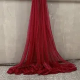Anevous 1m x 150cm Tüllstoff zum Nähen, Soft Tüll Stoffe Meterware, Netzstoff Dekostoff zum Dekorieren, Tülldekostoff Drapierstoff für Hochzeit Vorhänge Kleid Tüllrock Torbogen Zeremonie Deko,Weinrot