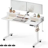 VASAGLE Schreibtisch höhenverstellbar elektrisch, mit Monitorständer, USB-Anschluss