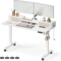 VASAGLE Schreibtisch höhenverstellbar elektrisch, mit Monitorständer, USB-Anschluss