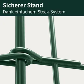 VERDOBA Teichzaun 5 Elemente 5 x 1 m Grün/Metall