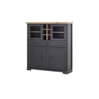 Innostyle Highboard Varese , grau , Maße (cm): B: 143 H: 150 T: 42