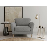 Home Affaire Sessel »MARSEILLE Polstersessel«, mit Massivholzbeinen aus Eiche, verschiedene Bezüge und Farbvarianten grau