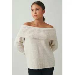 Gina Tricot - Y kn off shoulder sweater - fall-hang-out - Weiß - 170 - Mädchen - Weiß - 170