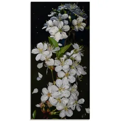 Glasbild ARTLAND "Baumblüte", schwarz (farbe bild(er): schwarz), B:50cm H:100cm, Bilder, in verschiedenen Größen