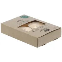 Stumpenkerzen Teelichter Nature Creme 6er-Pack aus 100% natürlichen Rohstoffen
