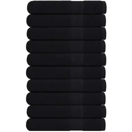 vidaXL Saunatuch 80 x 200 cm schwarz 10 St.