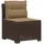 vidaXL 1-Sitzer Garten-Sofa mit Kissen Rattan-Look PP Braun