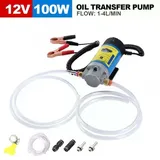 12v 100w Dieselölpumpe, Elektrische Motoröl-ablasspumpe, Transferpumpe, Ölabsaugpumpe – Geräuscharm, Ausgestattet Mit 3 Schläuchen