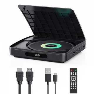 WOLFANG DVD-Player für Fernseher mit HDMI, Full HD Multi Region, Fernbedienung und Typ-C-Kabel, CD-Player für Heim-Stereoanlage, USB-Anschluss (Nicht Blu-ray)