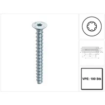 HECO Schrauben MM plus Senkkopf 6 x 40 Schraubanker 100 Stück
