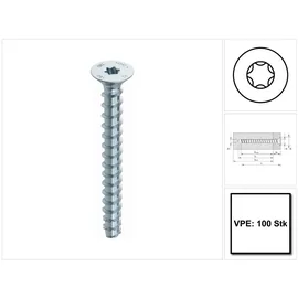 HECO Schrauben MM plus Senkkopf 6 x 40 Schraubanker 100 Stück