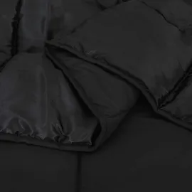 vidaXL Ganzjahresbettdecke Schwarz 220 cm Satin und Mikrofaser