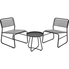 AMBIANCE Gartenmöbelset 7-tlg. Grau