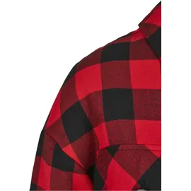 URBAN CLASSICS Ladies Flanell Padded Overshirt - schwarz,