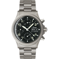 Sinn Instrumentelle Chronographen 356 Flieger 356.020 - schwarz,Stahl - 38.5mm