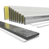 HEXIM PVC Rollladenkastendeckel mit Dämmung Länge: 1000 - 2000mm, Breite: 120 - 320mm, Revisionsklappe Rolladendeckel Rollladen abdeckung Deckel ...
