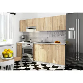 Akord Küchenmöbelset AKORD LIMA 240 x 44,5 x 203 cm Weiß