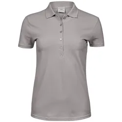 Tee Jays  Damen Stretch Poloshirt Mila in Grau, Gr. S