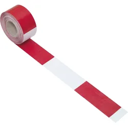 KS Tools Folien-Absperrband rot-weiss schraffiert rot/weiß - 917.3899 - rot/weiß