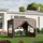 Outsunny Faltpavillon 3 x 3 m inkl. 4 Seitenteile Braun