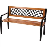 Made2trade Robuste Gartenbank - Parkbank aus Holz und Metall