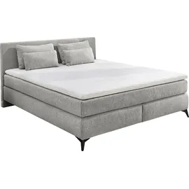 Jockenhöfer Gruppe Boxspringbett »Paulina, inkl. Topper und Kissen, Härtegrade wählbar« 140x200 cm oder 180x200cm, grau