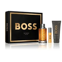HUGO BOSS Boss The Scent Eau de Toilette 100 ml + Duschgel 100 ml + Eau de Toilette 10 ml Geschenkset 2