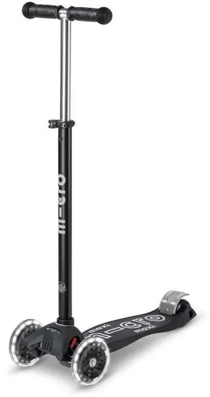 Scooter Maxi MICRO DELUXE ECO LED schwarz - MMD171