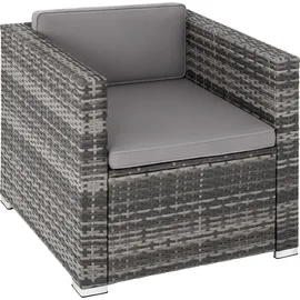 Tectake Rattansessel 70 x 69 x 65 cm Grau