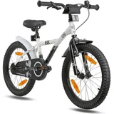 PROMETHEUS BICYCLES Kinderfahrrad 18 Zoll ab 5-6 Jahre mit Rücktritt und V-Brake WEISS|SCHWARZ|ultraweiß 18"