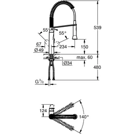 Grohe K7 supersteel 31379DC0