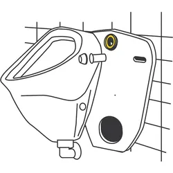 Urinal-Zulauf-Garnitur (Ausführung: Urinal-Zulauf-Garnitur messing 1/2'' mit Lippendichtung grau)