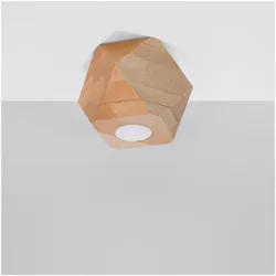 Deckenleuchte WOODY 1 Holz Natur geometrisch GU10