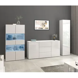 INOSIGN Vitrine »Egypt« 2 Glastüren, Front Hochglanz lackiert, Korpus matt weiß