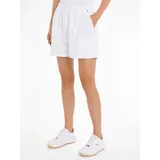 Tommy Jeans Shorts »TJW LINEN SHORT«, mit Tommy Jeans Flagge, weiß